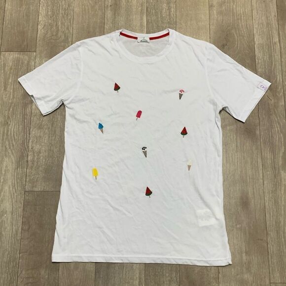 Mens NWOT Berna Ice Cream Watermelon Popsicle Graphic Shortsleeve T-Shirt‎ - Picture 1 of 7
